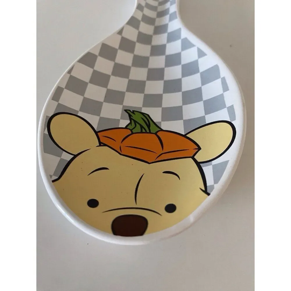 Disney Winnie The Pooh Pumpkin‎ Autumn Fall Thanksgiving Spoon Rest Ceramic NEW
